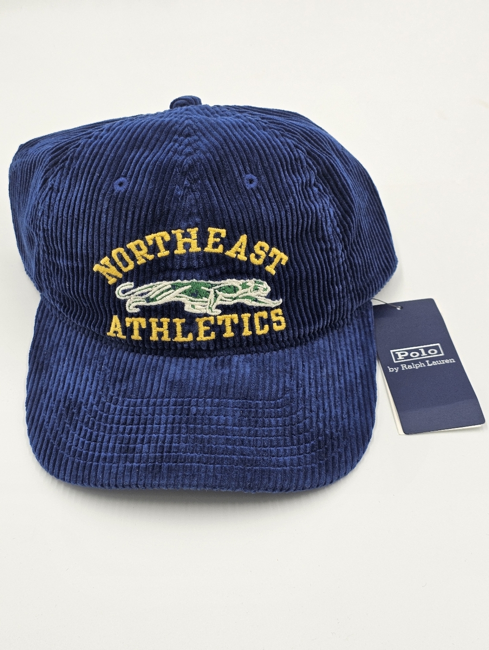 Polo Ralph Lauren Northeast Athletics Collegiate Corduroy Ball Cap Hat Navy NWT